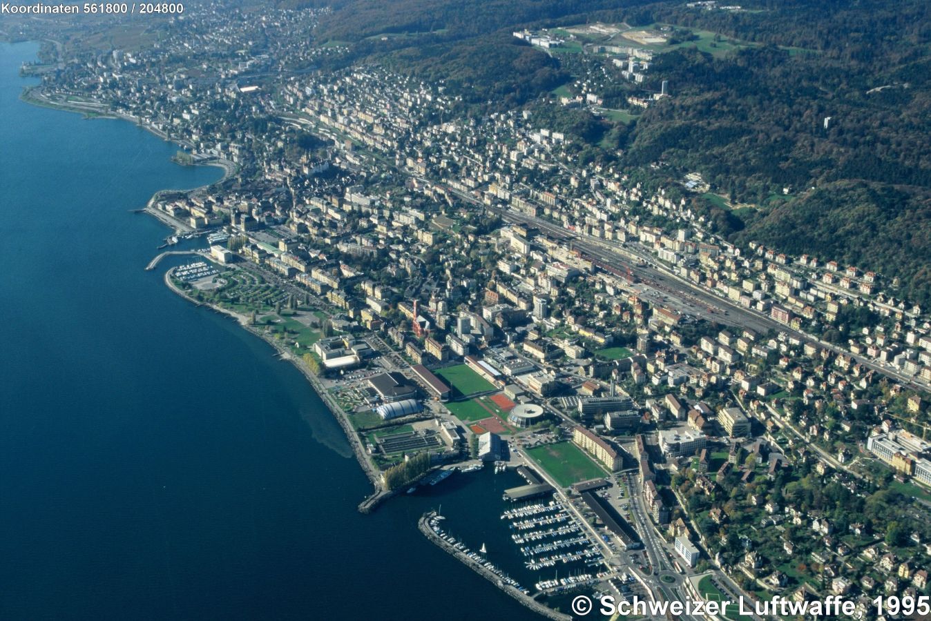 historische Aufnahme (1995) von Neuenburg (Neuchâtel)